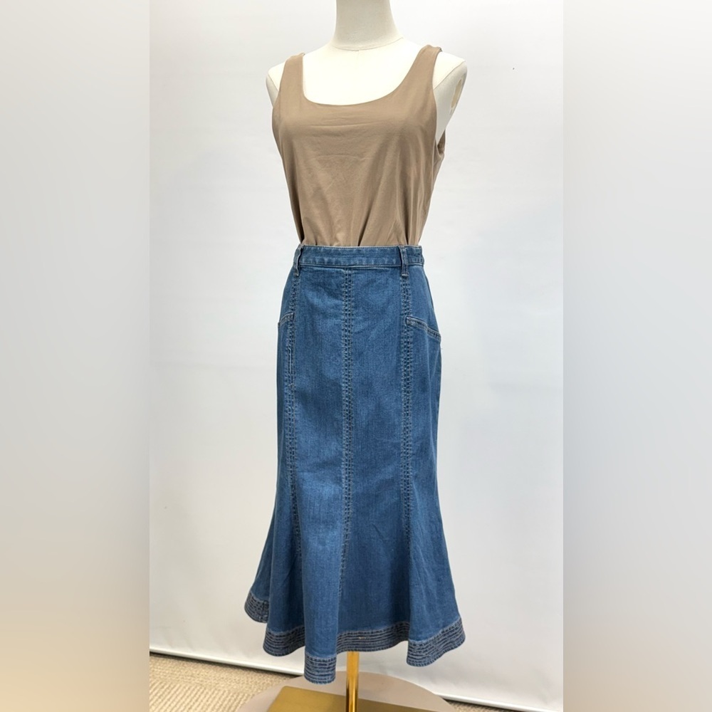 REFORMATION medium blue wash denim mermaid skirt size S - Picture 9 of 14